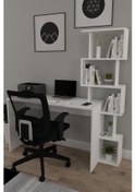 Resim Moonlife Koordinat Pratik Kitaplıklı Çalışma Masası Beyaz 