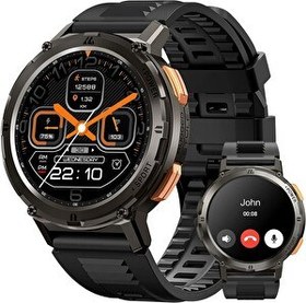 Resim Amaztim T2 60 Gün Pil Ömrü Su Geçirmez Erkek Akıllı Saat Siyah 