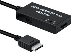 Resim Mcbazel PS2/PS1 için HDMI Adaptörü, 4:3/16:9 Ekran En Boy Oranı Değişimi ve 480p/720p Çözünürlük Değişimi Destekli PS1/PS2'den HDMI'ya Dönüştürücü Adaptör 