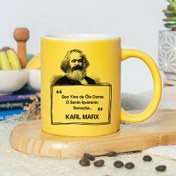 Resim Esprili Karl Marx Sarı Kupa Bardak 
