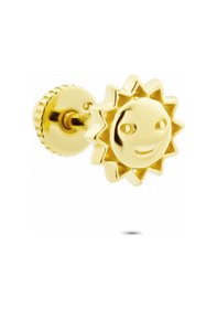 Resim Glorria Altın Güneş Helix Piercing Sarı 