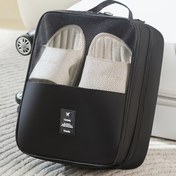 Resim Seyahat Ayakkabı Saklama Çantası - Asılı Organizatör, Büyük Kapasite, Çok Fonksiyonlu, Makinede Yıkanabilir, Yerden Tasarruf Sağlayan Bagaj, Dayanıklı Polyester, Çoklu Bölümler, Ayakkabılar ve Aksesuarlar İçin Uygun, Tüm Mevsimler İçin Uygun 