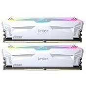 Resim LEXAR ARES RAM DT GAMING DDR5 UDIMM 32GB KIT (2X16GB) 288PIN 6400 CL32 1.4V MEMORY WITH HEATSINK AND RGB LIGHTING DUAL PACK WHITE COLOR LD5EU016G-R6400GDWA 