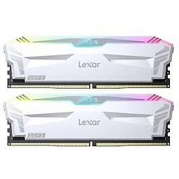 Resim LEXAR ARES RAM DT GAMING DDR5 UDIMM 32GB KIT (2X16GB) 288PIN 6400 CL32 1.4V MEMORY WITH HEATSINK AND RGB LIGHTING DUAL PACK WHITE COLOR LD5EU016G-R6400GDWA 