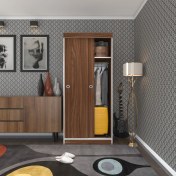 Resim Kenzlife gardırop sürgülü kapaklı kapılı karanfil080 cvz gardolap dolap 