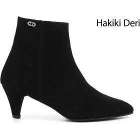 Resim Gönderi R Kadın Siyah Süet Fermuarlı Sivri Burun Hakiki Deri Bot Gkzb13453443 Siyah-Süet 