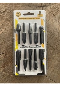 Resim Emka Çelik Ahşap Törpü Seti Ağaç Törpüleme Ucu Ahşap Eğe Seti 10 Pcs 