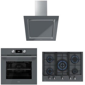 Resim Teka Urban Serisi HLB 8400 ST - GZC 75330 XBC ST - DLV 68660 ST TOS Gri Ankastre Set 