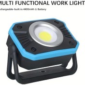 Resim Motion003 Mavi Sarj Edilebilir Kamp Lambasi 4400mah Lityum Pil Guc Bankasi Manyetik Emme Sac Tokasi Braket Acik Kamp Ve Is Mavi 