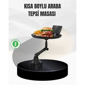 Resim Vexor Universal Araç İçi Bardaklık Tepsisi 9 İnç Yemek Alanı Ve Telefon Standlı 