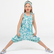 Resim Hawaii Çiçekli Kız Tulum+saç Bandı-desenli Çok Renkli 