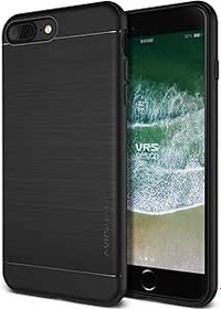 Resim Vrs Design VRS89297 VRS iPhone 8 Plus / 7 Plus New Simpli Fit Kılıf Siyah, İnce Arka Kapak 