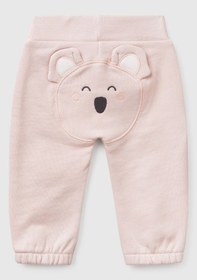 Resim Bebek Toz Pembe Arkası Tavşan Detaylı Beli Lastikli Eşofman Altı Pembe 