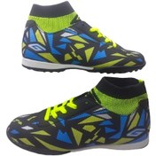 Resim Dugana Erkek Siyah F. Sarı Çoraplı Halı Saha Futbol Ayakkabısı Siyah 