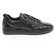 Resim Derinet Hakiki Deri Lastik Bağcıklı Erkek Sneaker 