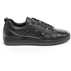 Resim Derinet Hakiki Deri Lastik Bağcıklı Erkek Sneaker 