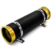 Resim 76mm Motor Performans Artırıcı Soğuk Hava Girişi Borusu - Esnek Alüminyum Gold Tüp 