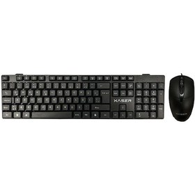 Resim Xaser KM-881 USB Combo Kablolu Q Klavye Mouse Set 