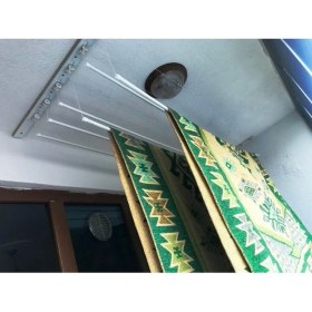 Resim Metal Tavan Kurutmalık Asansörlü Çamaşırlık 5 Çubuklu 160CM Beyaz 
