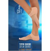 Resim Skygo Modacar Topuk Çatlak Çorabı - Nem Tutucu Topuk Bakım Çorabı 2 ÇİFT 