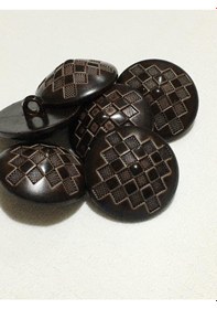 Resim Kaban Trençkot Düğmesi Piramit Desen 6 Lı Set Kahve Rengi 5277151 