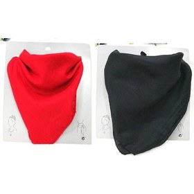 Resim Kırmızı - Siyah Fular Bandana Kare 