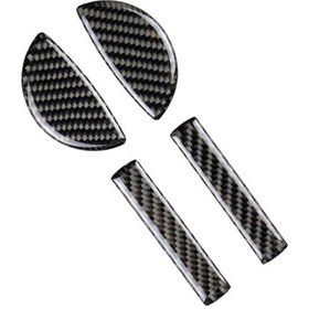 Resim Synodicmonth Mini Cooper F54 F55 F56 Jcw F57 Karbon Fiber Kapı Kolu Kapağı Döşeme Dekoratif Çerçeve Çıkartmaları Uyumlu Aksesuarlar 