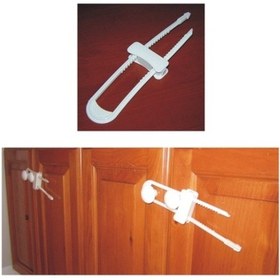 Resim Bebek Çocuk Güvenlik Koruyucu Raylı Dolap Kapağı Çekmece Kilidi Çok Renkli 