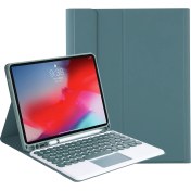 Resim Sunsky YT098B-A Bluetooth Klavye Kılıfı Için iPad Air 4 10.9 Inç (2020) Koyu Yeşil (Yurt Dışından) 