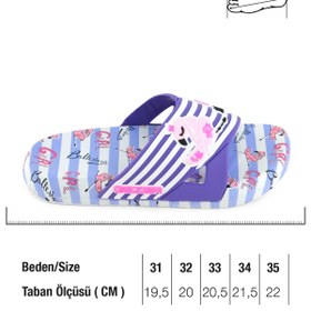 Resim GEZER Kız Çocuk Yazlık Ballerina PU Islak Zemine Uygun Ev Banyo Bahçe Havuz Terlik 
