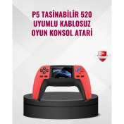 Resim P5 Retro Gamepad 520 Oyunlu Taşınabilir Oyun Konsolu 