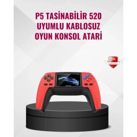 Resim P5 Retro Gamepad 520 Oyunlu Taşınabilir Oyun Konsolu 
