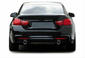 Resim Bmw 4 Serisi F32 / F36 2014-2020 Uyumlu M Difüzör Çift Çıkış İnce / Pıano Black 