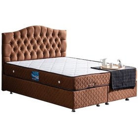 Resim Setaymobilya Baza, Zümrüt Açık Kahve Çift Kişilik Baza +Başlık+Orthosoft Yatak 