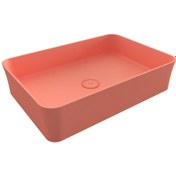 Resim Bocchi Slim Line Dikdörtgen Lavabo 55x38 Cm Mat Somon 