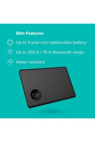 Resim Yıldızan Storesellm Slim Smart Tag, Siyah, Bluetooth Takip Cihazı, Cüzdan, Bagaj Etiketleri için Eşya Bulucu, 