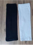 Resim ParisTrend 2'li Penye Elastan Düz Desensiz Diz Üstü Yüksek Kısa Tayt 