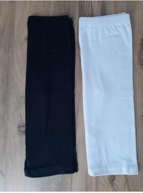 Resim ParisTrend 2'li Penye Elastan Düz Desensiz Diz Üstü Yüksek Kısa Tayt 