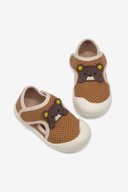 Resim Tonny Black Kız Çocuk Camel Ayıcık Detaylı Rahat Kalıp İlk Adım Sneaker 