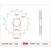 Resim RK Yamaha Tdm 850 Çelik Ön Dişli C5041-16 (1991-2001) 