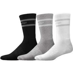 Resim Salomon Life 3P Unisex Çorap Siyah/Gri/Beyaz 