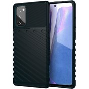 Resim Microcase Samsung Note 20 Ultra Thunder Serisi Darbeye Dayanıklı Silikon Kılıf - Siyah 