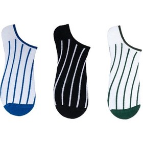 Resim The Socks Company 3 Çift Özel Kutulu Erkek Görünmez Çorap 23SDCR150P Gri 