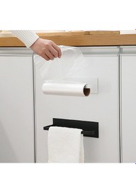 Resim Yapışkanlı Kağıt Rulo Havluluk, Kağıt Havlu Askısı, Havlu Askısı, Metal Kağıt Havlu Askısı Siyah Siyah 