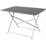 Resim Saba Dikdörtgen Bahçe Masası Antrasit 110x70 Cm Antrasit 