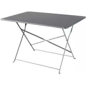Resim Saba Dikdörtgen Bahçe Masası Antrasit 110x70 Cm Antrasit 