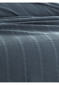 Resim Çift Kişilik Waffle Pike 210x230cm, %100 Pamuk, Petekli Pike İndigo 