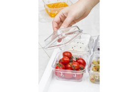 Resim Depa Akrilik Beyaz 6lı Kapaklı Kahvaltılık Kahvaltı Seti Kahvaltı Saklama Kabı ( Cam Değildir ) 