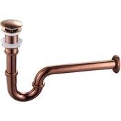 Resim Lpd Bakır Lavabo Sifonu buton Dahil 
