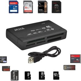 Resim Wozlo USB Çoklu Kart Okuyucu Hub Micro Sd Xd Mmc Ms Cf Tf Mini M2 Combo 